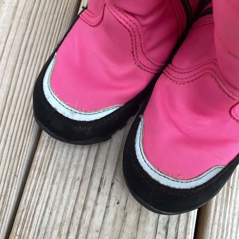 Khombu Girls Pink Waterproof Winter Snow Boots Insulated Youth Size 11M